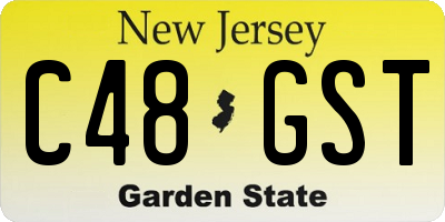 NJ license plate C48GST