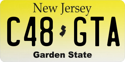 NJ license plate C48GTA