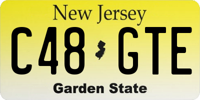 NJ license plate C48GTE