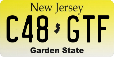 NJ license plate C48GTF