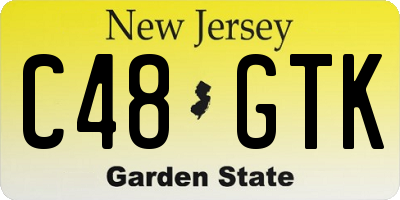 NJ license plate C48GTK