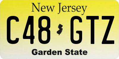 NJ license plate C48GTZ