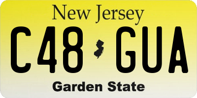 NJ license plate C48GUA