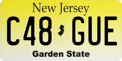 NJ license plate C48GUE