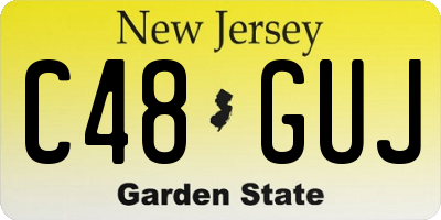 NJ license plate C48GUJ