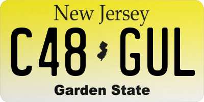 NJ license plate C48GUL