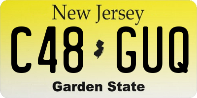 NJ license plate C48GUQ