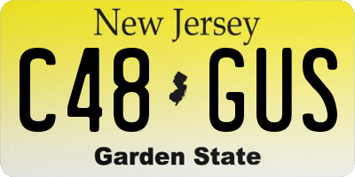 NJ license plate C48GUS