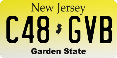 NJ license plate C48GVB