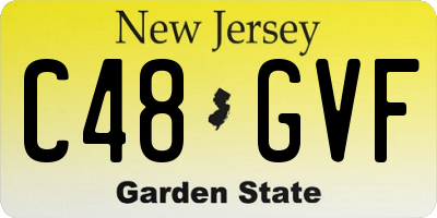 NJ license plate C48GVF