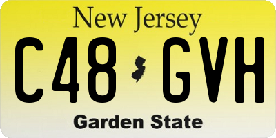 NJ license plate C48GVH
