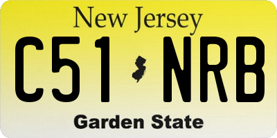 NJ license plate C51NRB