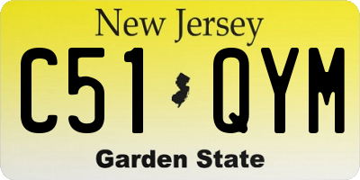 NJ license plate C51QYM