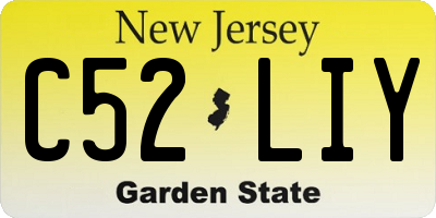 NJ license plate C52LIY