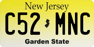 NJ license plate C52MNC