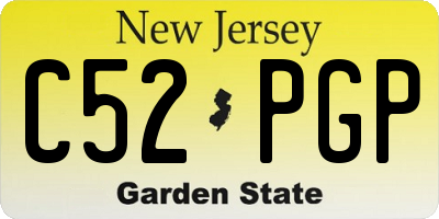 NJ license plate C52PGP