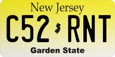 NJ license plate C52RNT