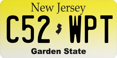 NJ license plate C52WPT