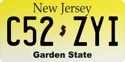 NJ license plate C52ZYI
