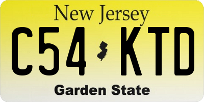 NJ license plate C54KTD