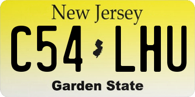 NJ license plate C54LHU