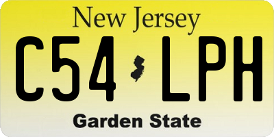 NJ license plate C54LPH