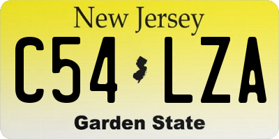 NJ license plate C54LZA