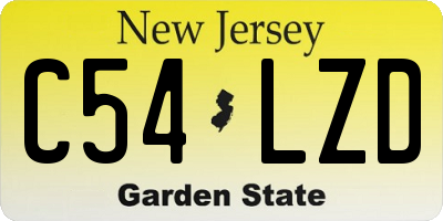 NJ license plate C54LZD