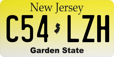 NJ license plate C54LZH