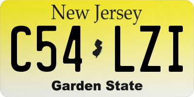 NJ license plate C54LZI