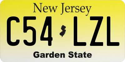 NJ license plate C54LZL
