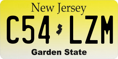 NJ license plate C54LZM