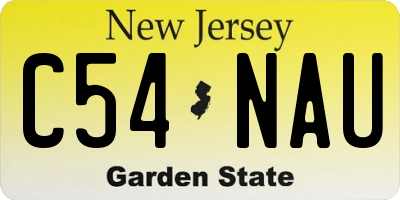 NJ license plate C54NAU