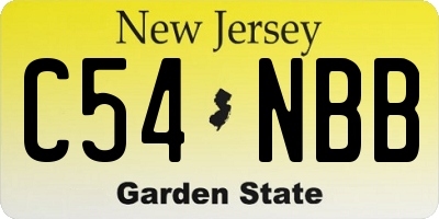 NJ license plate C54NBB