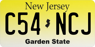 NJ license plate C54NCJ