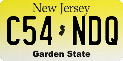 NJ license plate C54NDQ