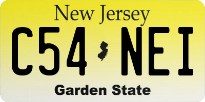 NJ license plate C54NEI