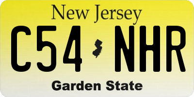 NJ license plate C54NHR