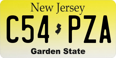 NJ license plate C54PZA