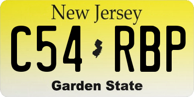 NJ license plate C54RBP