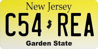 NJ license plate C54REA