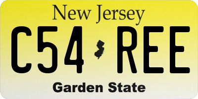 NJ license plate C54REE
