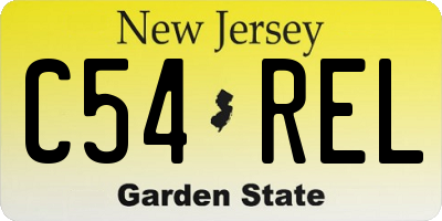 NJ license plate C54REL