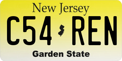 NJ license plate C54REN