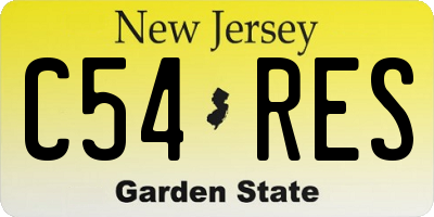 NJ license plate C54RES