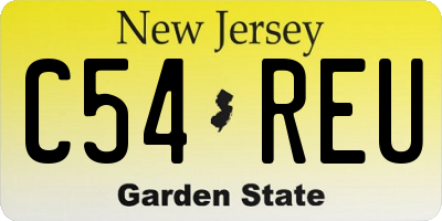 NJ license plate C54REU