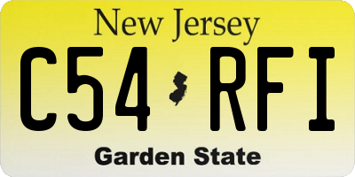 NJ license plate C54RFI