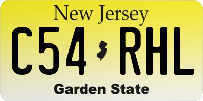 NJ license plate C54RHL