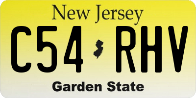 NJ license plate C54RHV
