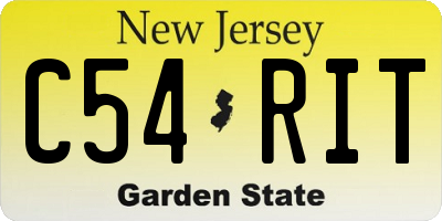 NJ license plate C54RIT